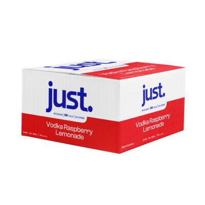 Just Vodka Raspberry Lemonade 4 Can 330mL Carton 24 | Liquorland