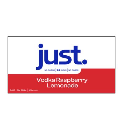 Just Vodka Raspberry Lemonade 4 Can 330mL Carton 24 | Liquorland
