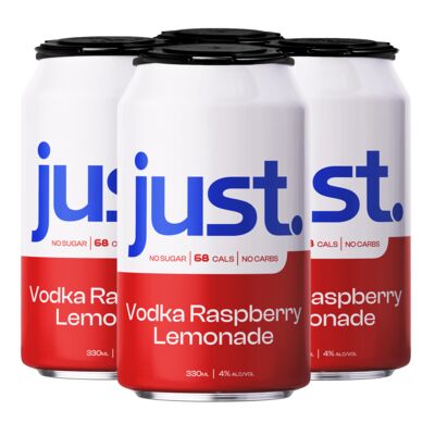 Just Vodka Raspberry Lemonade 4 Can 330mL Pack 4 | Liquorland