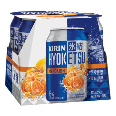 Kirin Hyoketsu Mandarin Can 330mL Pack 4 | Liquorland