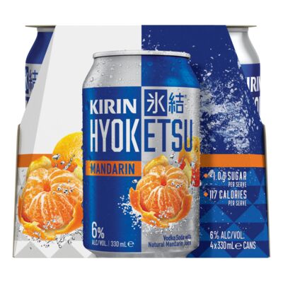 Kirin Hyoketsu Mandarin Can 330mL Pack 4 | Liquorland