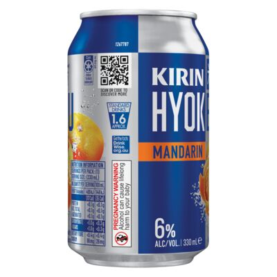 Kirin Hyoketsu Mandarin Can 330mL Each | Liquorland