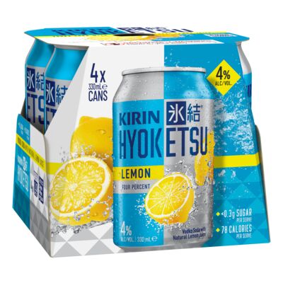 Kirin Hyoketsu Lemon 4 Can 330mL Pack 4 | Liquorland
