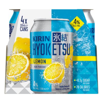 Kirin Hyoketsu Lemon 4 Can 330mL Pack 4 | Liquorland