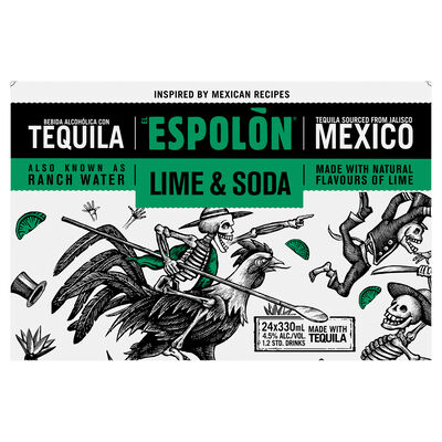Espolon Lime Soda Can 330mL Carton 24 | Liquorland