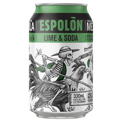 Espolon Lime Soda Can 330mL Each | Liquorland