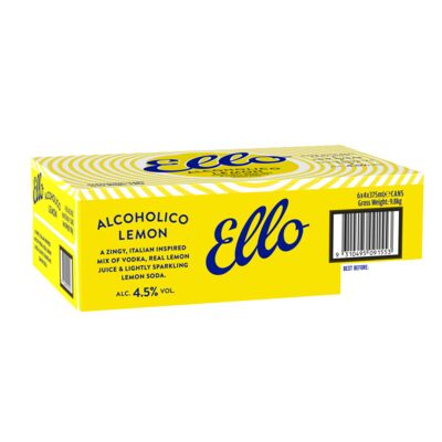 Ello Vodka Alcoholico Lemon 4 5 Can 375mL Carton 24 | Liquorland
