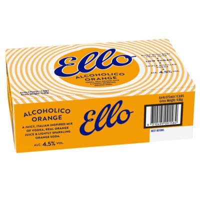Ello Vodka Alcoholico Orange 4 5 Can 375mL Carton 24 | Liquorland