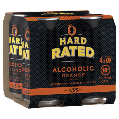 Hard Rated Orange Can 375mL Pack 4 | Liquorland
