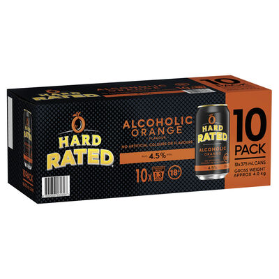 Hard Rated Orange Can 375mL 10pk Pack 10 | Liquorland