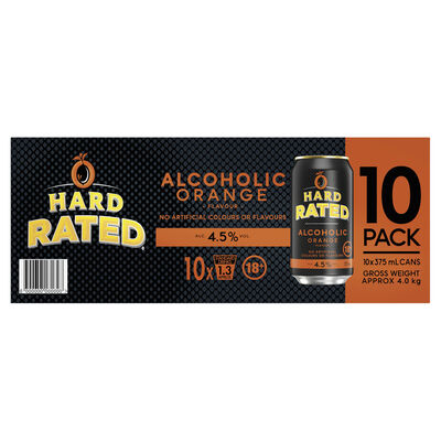 Hard Rated Orange Can 375mL 10pk Pack 10 | Liquorland