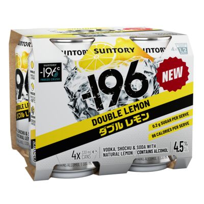  196 Double Lemon 4 5 Can 330mL Pack 4 | Liquorland