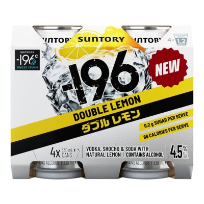  196 Double Lemon 4 5 Can 330mL Pack 4 | Liquorland