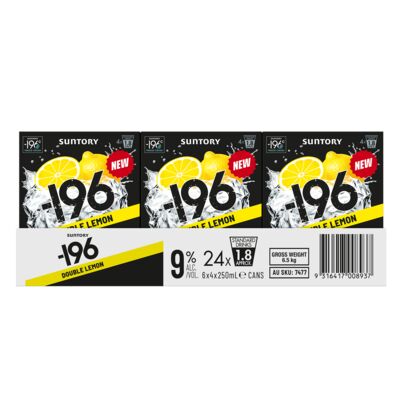  196 Double Lemon 9 Can 250mL Carton 24 | Liquorland