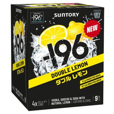  196 Double Lemon 9 Can 250mL Pack 4 | Liquorland