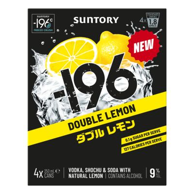  196 Double Lemon 9 Can 250mL Pack 4 | Liquorland