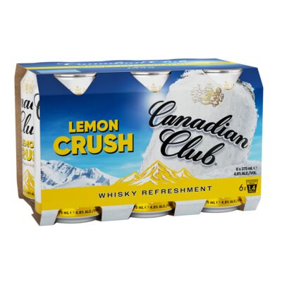 Canadian Club Lemon Crush Can 375mL Pack 6 | Liquorland