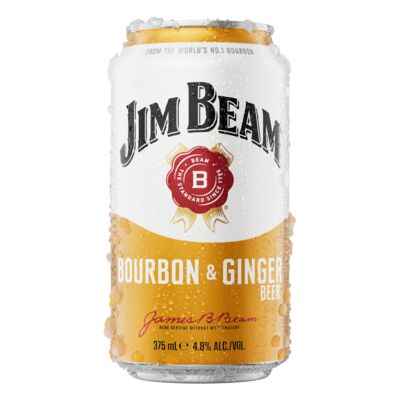 Jim Beam White Ginger Beer Can 375mL Each | Liquorland