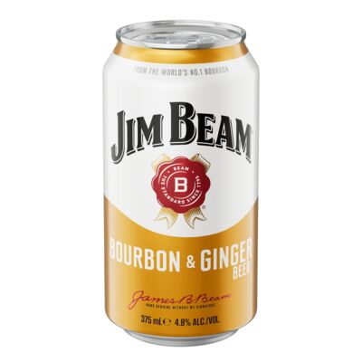 Jim Beam White Ginger Beer Can 375mL Each | Liquorland