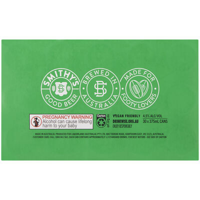 Smithy S Bitter Block Can 375mL Pack 30 | Liquorland