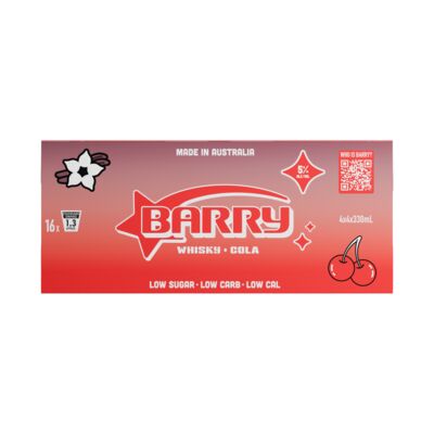 Barry Cherry Vanilla Cola Can 330mL Carton 16 | Liquorland