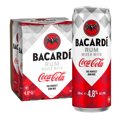 Bacardi Coca Cola Can 330mL Pack 4 | Liquorland