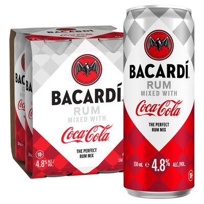 Bacardi Coca Cola Can 330mL Pack 4 | Liquorland