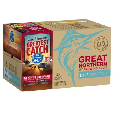 Great Northern Light Bottle 330mL Carton 24 | undefined