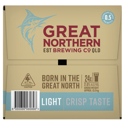 Great Northern Light Bottle 330mL Carton 24 | undefined