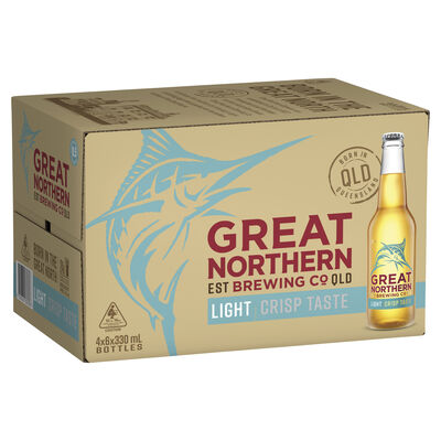 Great Northern Light Bottle 330mL Carton 24 | undefined