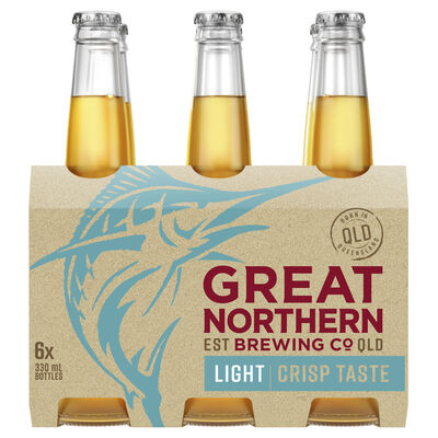 Great Northern Light Bottle 330mL Pack 6 | Liquorland