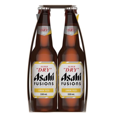 Asahi Fusions Lemon Yuzu Bottle 330mL Pack 6 | Liquorland