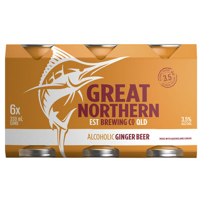 Great Northern Ginger Beer 3 5 Can 330mL Pack 6 | Liquorland