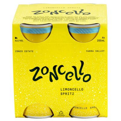 Zoncello Limoncello Spritz Can 200mL Pack 4 | Liquorland