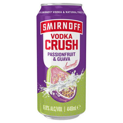 Smirnoff Crush Passionfruit Guava 6 Can 440mL Each | Liquorland
