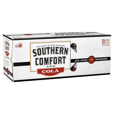 Southern Comfort Cola Cans 375mL 10pk Pack 10 | Liquorland