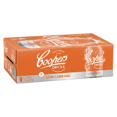 Coopers Dry 3 5 Low Carb Lager Can 375mL Carton 24 | Liquorland