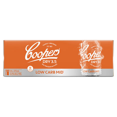Coopers Dry 3 5 Low Carb Lager Can 375mL Carton 24 | Liquorland