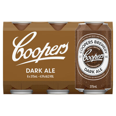 Coopers Dark Ale Can 375mL Pack 6 | Liquorland