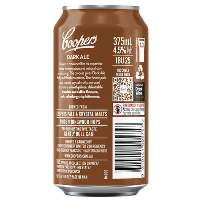 Coopers Dark Ale Can 375mL Each | Liquorland