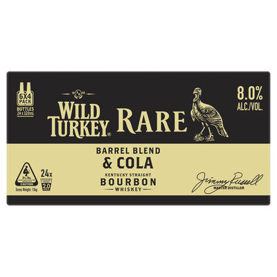 Wild Turkey Rare Cola Bottle 320mL Carton 24 | Liquorland
