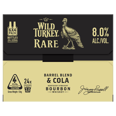 Wild Turkey Rare Cola Bottle 320mL Carton 24 | Liquorland