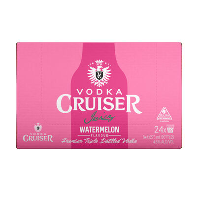 Vodka Cruiser Juicy Watermelon 275mL Carton 24 | Liquorland