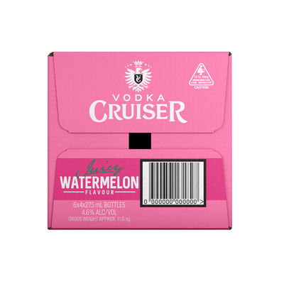 Vodka Cruiser Juicy Watermelon 275mL Carton 24 | Liquorland