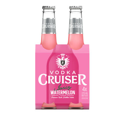 Vodka Cruiser Juicy Watermelon 275mL Pack 4 | Liquorland
