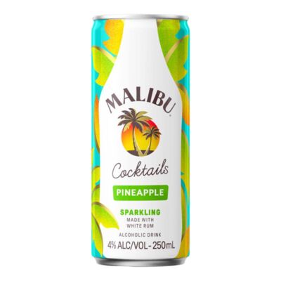 Malibu Pineapple Can 250mL Pack 4 | Liquorland