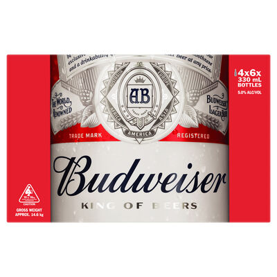 Budweiser Bottle 5 330mL Carton 24 | Liquorland