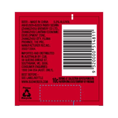 Budweiser Bottle 5 330mL Each | Liquorland