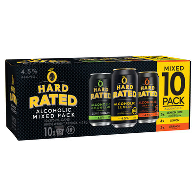 Hard Rated Mixed Can 375mL 10pk Pack 10 | Liquorland