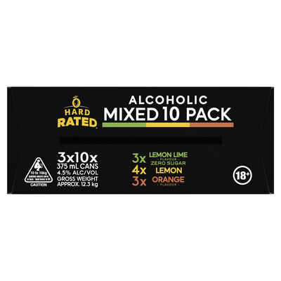 Hard Rated Mixed Can 375mL 10pk Pack 10 | Liquorland